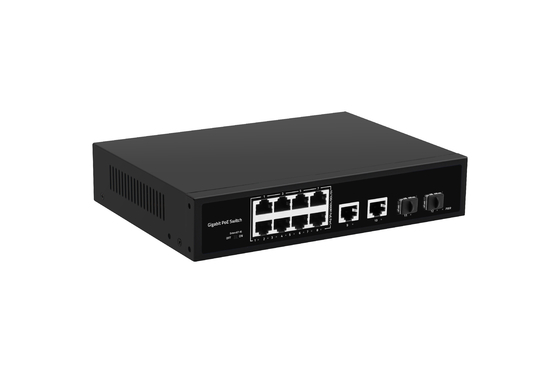 Full Gigabit 10/100/1000M PoE Fiber Switch Support PoE Af/At 240W Budget