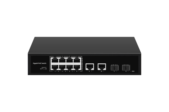 Full Gigabit 10/100/1000M PoE Fiber Switch Support PoE Af/At 240W Budget