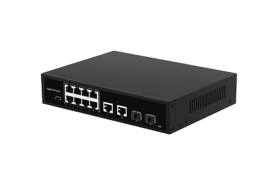 Full Gigabit 10/100/1000M PoE Fiber Switch Support PoE Af/At 240W Budget