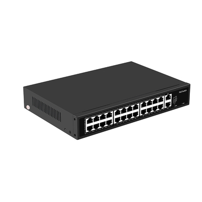24 Port CCTV Poe Switch Unmanaged 100M Fast Ethernet Rack Type 300W Budget AC Input