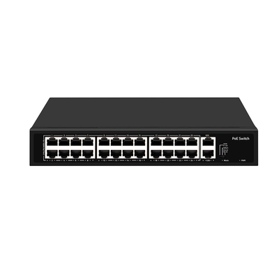 24 Port CCTV Poe Switch Unmanaged 100M Fast Ethernet Rack Type 300W Budget AC Input
