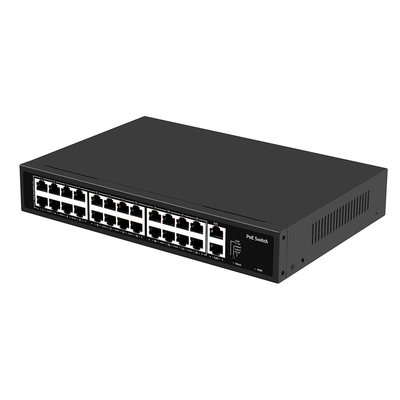 24 Port CCTV Poe Switch Unmanaged 100M Fast Ethernet Rack Type 300W Budget AC Input