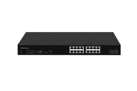 18 Port Desktop 2.5 Gigabit Unmanaged Switch With 16*2.5g RJ45+2*10G SFP