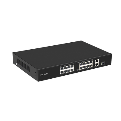 16 Port 250-Meter PoE Switch PoE Af/At 10/100M Support VLAN Mode 300W Budget
