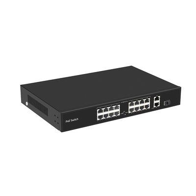 16 Port PoE Switch 250-Meter PoE Distance 10/100M Support VLAN Mode 300W Budget CE