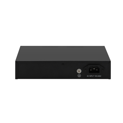 8 Port PoE Fiber Switch Gigabit Unmanaged 120W Budget 250-Meter PoE Extender