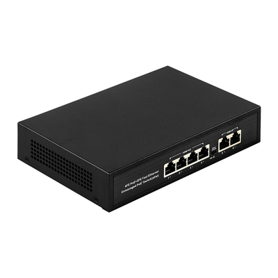 OEM ODM Fast Ethernet 10/100mbps 4 Port Poe Switch With 2 Uplink Port Network Switch