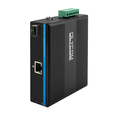 Outdoor POE Switch Fast Ethernet 2 Port 10/100Mbps 1 RJ45+1 Fiber Sfp Fiber Media Converter