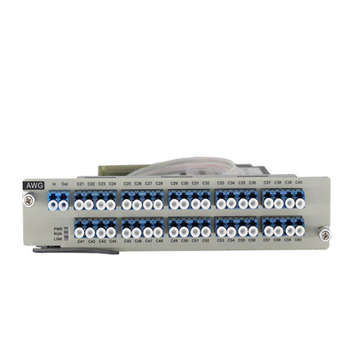 1U rack 100GHZ AWG 40 Wavelengths Multiplexing/Demultiplexing Card for high-capacity DWDM systems