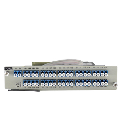 1U rack 100GHZ AWG 40 Wavelengths Multiplexing/Demultiplexing Card for high-capacity DWDM systems