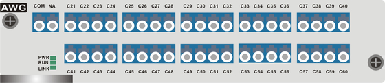 1U rack 100GHZ AWG 40 Wavelengths Multiplexing/Demultiplexing Card for high-capacity DWDM systems