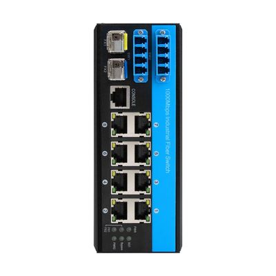 8 port optical fiber Switch managed industrial network switch witch D2*2B bypass