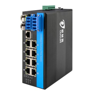 8 port optical fiber Switch managed industrial network switch witch D2*2B bypass
