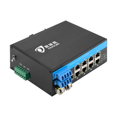 8 port optical fiber Switch managed industrial network switch witch D2*2B bypass