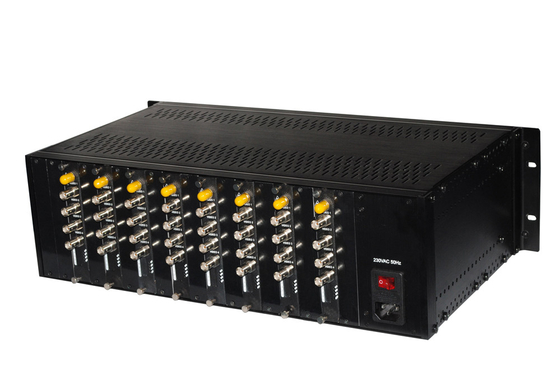 19" 3U 18slots Chassis Video Data Fiber Converter Rack Mount Chassis Dual Power Supply