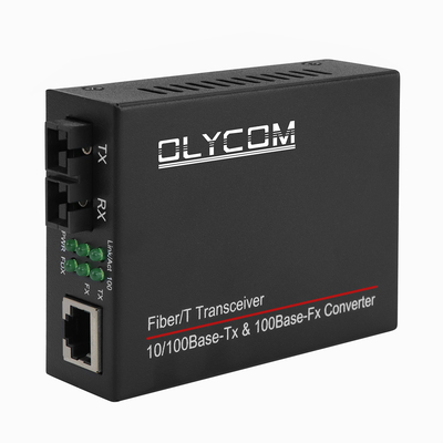 10/100mbps Optical Fiber Media Transceiver 1310nm Media Converter MM 2km