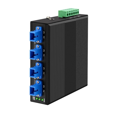 4 Channel Industrial Optical Bypass Switch D2X2B Din Rail DC24V Input SM/MM For Power Failure