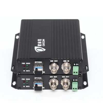 1080P HD SDI Video Fiber Extender Optical Converter Singlemode 20km With Local Loopout 12V