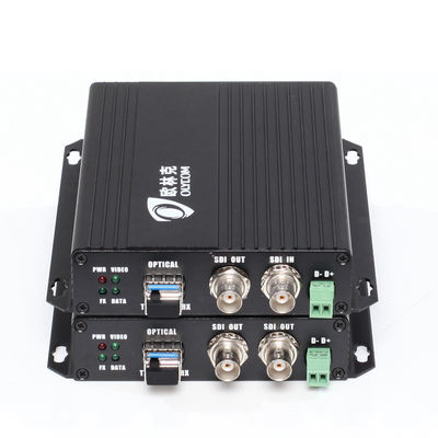 1080P SDI Fiber Extender Singlemode 20km Local Loopout 12V HD Optical Converter
