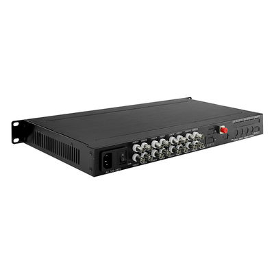 16 Port Analog Video Optical Converter SM/MM FC/ST/SC Ports 1U Rack-Mount CE