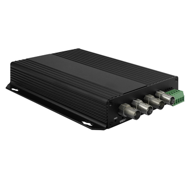 CVI TVI Audio Video Digital Optical Converter 4 Port Industrial Monitoring Black