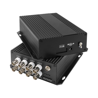 8 Port Analog Digital Fiber Optic Converter CCTV Monitoring Coaxial Video DC5V