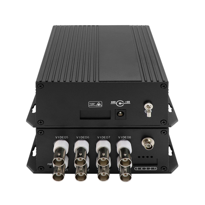 8 Port Analog Digital Fiber Optic Converter CCTV Monitoring Coaxial Video DC5V