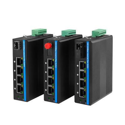 4 Port Industrial PoE Switch Gigabit Network Active PoE 120W Budget Unmanaged Din Rail