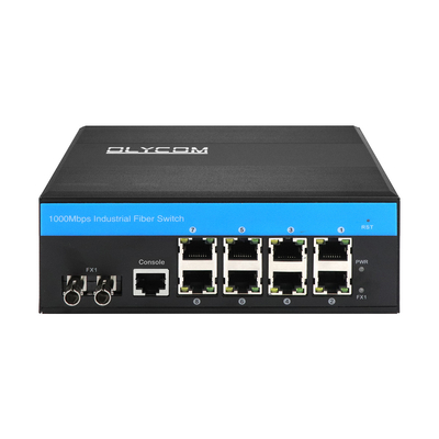 8 Port ERPS L2+ Managed Switch Industrial Gigabit Ethernet ST SM/MM Fiber Port
