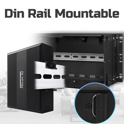 Hardened 10/100/1000mbps Mini Unmanaged Network Switch Poe Switch 12-48v DC