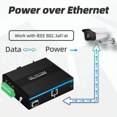 10/100Mbps SFP Fiber Media Converter Din Rail Wall Mounted Unmanaged Small Case
