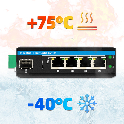 5 Port Gigabit Unmanaged POE Switch DC48-52V Power Supply Ethernet Switch For Outdoor Use