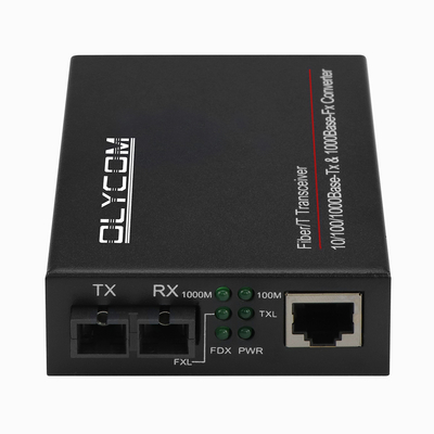 10/100/1000M Single Fiber Duplex SC Connector 80KM Fiber Media Converter Optical Fiber To RJ45 Converter