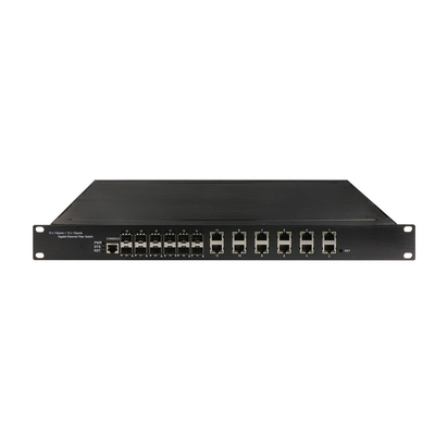 24 Port Gigabit L2 Managed Switch 12 rj45 12 sfp 1U Rack-mount Ethernet Switch OEM/ODM
