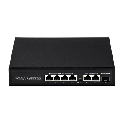 1000Mbps 4*RJ45+2 Uplink Port +1*SFP Network Gigabit POE Switch Gigabit Unmanaged Ethernet Fiber Switch