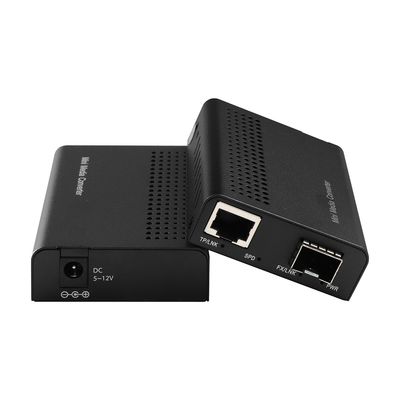 Mini 10G Media Converter Unmanaged SFP+ Fiber Optic To 10GBased-T Rack Mountable CE