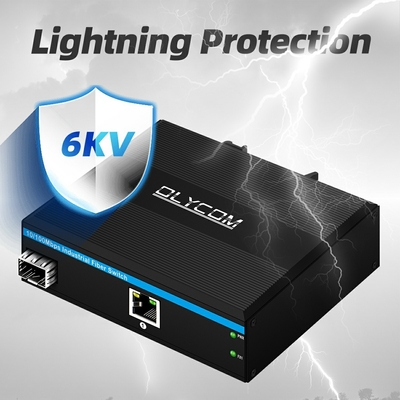 10/100m 2 Port Industrial Network Switch Ethernet Unmanaged DIN Rail Network Poe Switch With IP40 Level Protecion