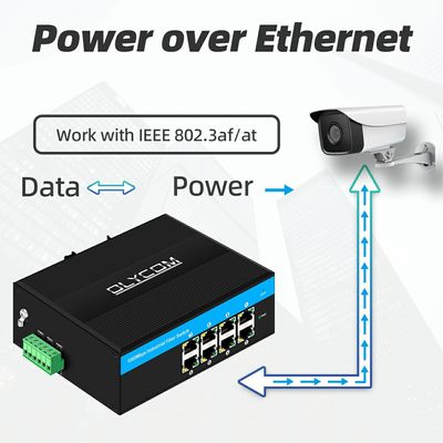 8 Port Poe Gigabit Switch E-Mark 8*RJ45 Industrial Ethernet Poe Switch for ccty systems