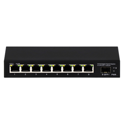 9 Port Unmanaged 2.5G Ethernet Switch With 10G Uplink SFP Port 60Gbps Backplane Bandwidth