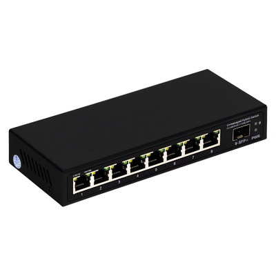 9 Port Unmanaged 2.5G Ethernet Switch With 10G Uplink SFP Port 60Gbps Backplane Bandwidth