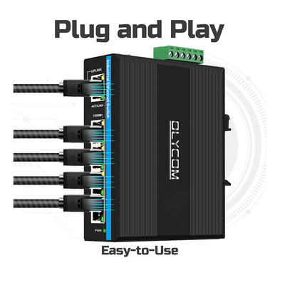 5 Port Gigabit WEB Managed Switch 100/1000M Network Switch Support RSTP 802.1Q