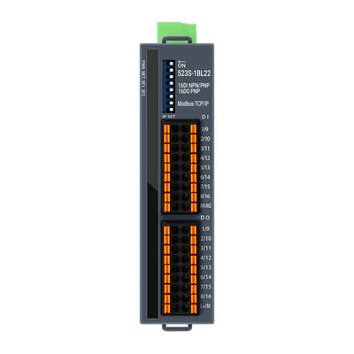 Industrial remote I/O module PLC Module Modbus-TCP/IP I/O Module 100Mbit/s 24VDC Input 16DI +16DO IP20 Din Rail