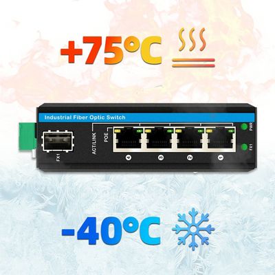 5 Port Gigabit Outdoor Poe Switch Mini Industrial Fiber Switch IP40 Din Rail Switch