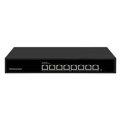 8 Port 10G Ethernet Switch Unmanaged Auto-Sensing Speed Single AC Input Fanless