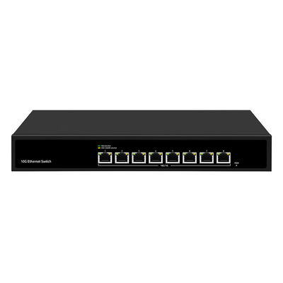 8 Port 10G Ethernet Switch Unmanaged Auto-Sensing Speed Single AC Input Fanless CE