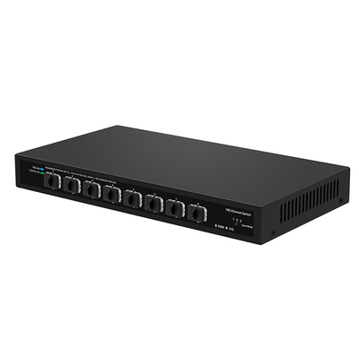 8 Port 10G Fiber Switch 1G 2.5G Compliant Unmanaged DC12V Input Realtek Based