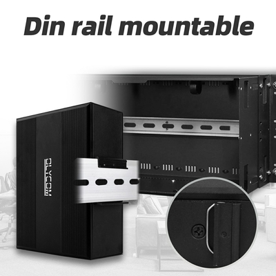 Gigabit Managed Switch 12 Port Ethernet Switch 4SFP+8RJ45 DIN-Rail Dual Power Input