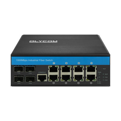 12 Port Gigabit Managed Switch 4SFP+8RJ45 Industrial Managed Ethernet Switch with Dual Power Input for DIN-Rail Networks