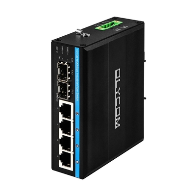 Gigabit ERPS Managed Ethernet Switch 2SFP+4RJ45 Din-rail Network Switch with PoE Output