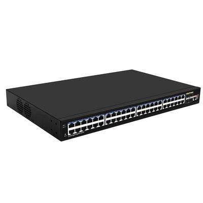 48 Port Gigabit L3 Managed Network Switch 10G Fiber Uplinks Single AC Input Realtek Based